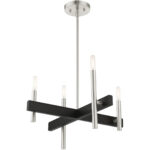 49344-91 4 Light Brushed Nickel Chandelier-Lighting LumensChandeliers