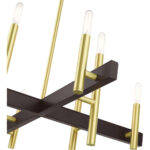 49348-12 8 Light Satin Brass Chandelier-Lighting LumensChandeliers