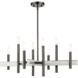 49348-46 8 Light Black Chrome Chandelier-Lighting LumensChandeliers