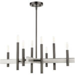 49348-46 8 Light Black Chrome Chandelier-Lighting LumensChandeliers