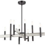 49348-46 8 Light Black Chrome Chandelier-Lighting LumensChandeliers