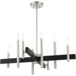 49348-91 8 Light Brushed Nickel Chandelier-Lighting LumensChandeliers