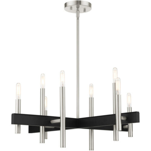 49348-91 8 Light Brushed Nickel Chandelier-Lighting LumensChandeliers