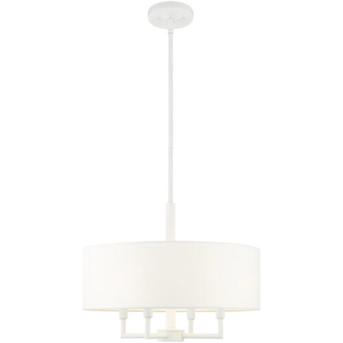 49374-03 4 Light White Pendant Chandelier-Lighting LumensChandeliers