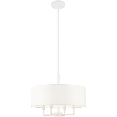 49374-03 4 Light White Pendant Chandelier-Lighting LumensChandeliers