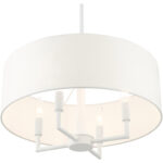 49374-03 4 Light White Pendant Chandelier-Lighting LumensChandeliers