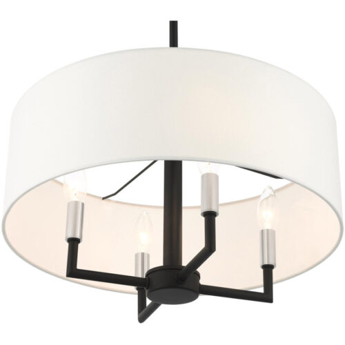 49374-04 4 Light Black Pendant Chandelier-Lighting LumensChandeliers