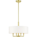 49374-12 4 Light Satin Brass Pendant Chandelier-Lighting LumensChandeliers