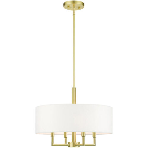 49374-12 4 Light Satin Brass Pendant Chandelier-Lighting LumensChandeliers