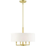 49374-12 4 Light Satin Brass Pendant Chandelier-Lighting LumensChandeliers