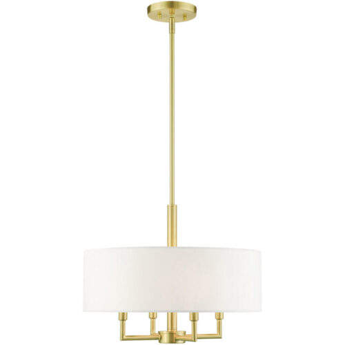 49374-12 4 Light Satin Brass Pendant Chandelier-Lighting LumensChandeliers