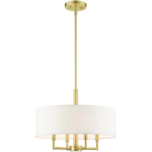 49374-12 4 Light Satin Brass Pendant Chandelier-Lighting LumensChandeliers