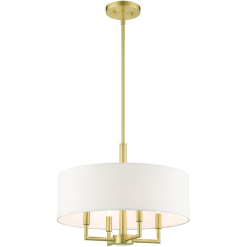 49374-12 4 Light Satin Brass Pendant Chandelier-Lighting LumensChandeliers