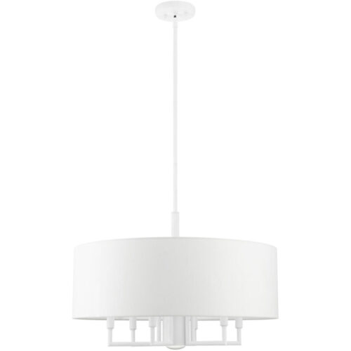 49376-03 7 Light White Pendant Chandelier-Lighting LumensChandeliers