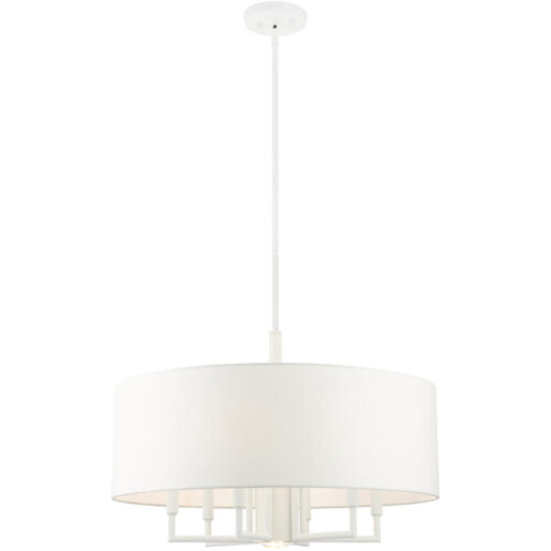 49376-03 7 Light White Pendant Chandelier-Lighting LumensChandeliers