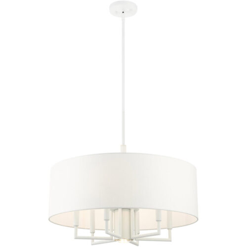 49376-03 7 Light White Pendant Chandelier-Lighting LumensChandeliers