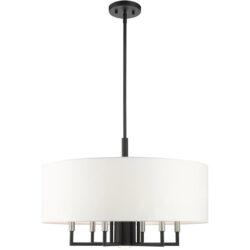 49376-04 7 Light Black Pendant Chandelier-Lighting LumensChandeliers