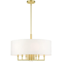 49376-12 7 Light Satin Brass Pendant Chandelier-Lighting LumensChandeliers