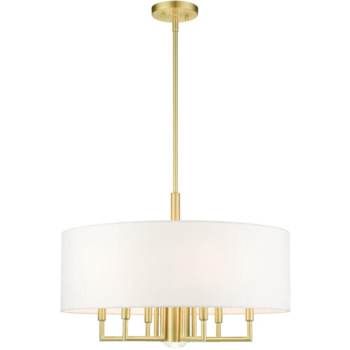 49376-12 7 Light Satin Brass Pendant Chandelier-Lighting LumensChandeliers