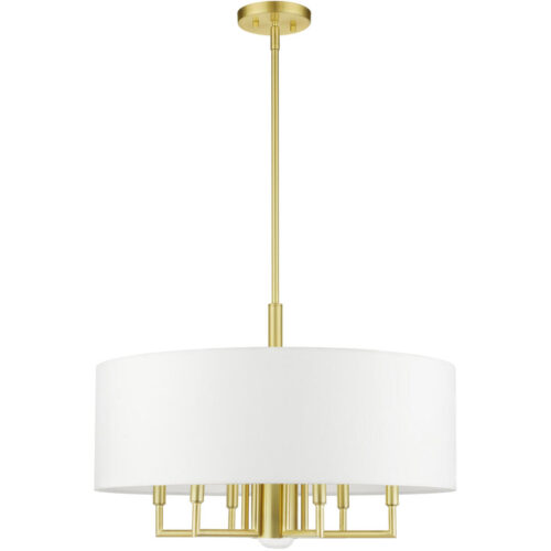 49376-12 7 Light Satin Brass Pendant Chandelier-Lighting LumensChandeliers