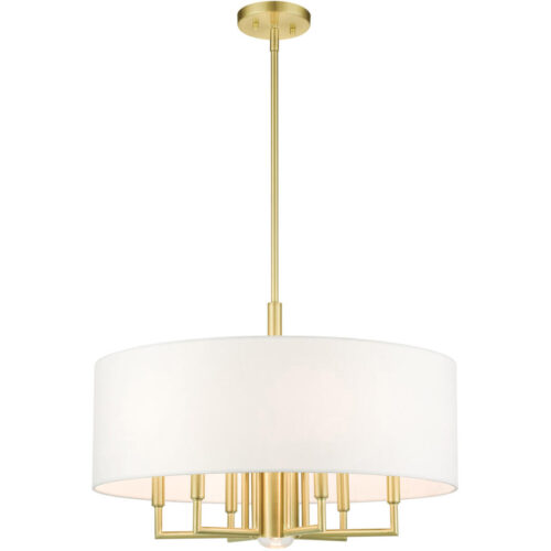 49376-12 7 Light Satin Brass Pendant Chandelier-Lighting LumensChandeliers