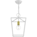 49432-03 1 Light White Square Lantern-Lighting LumensLantern