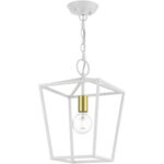 49432-03 1 Light White Square Lantern-Lighting LumensLantern