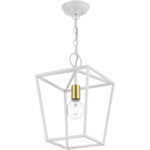 49432-03 1 Light White Square Lantern-Lighting LumensLantern