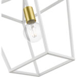 49432-03 1 Light White Square Lantern-Lighting LumensLantern