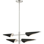 49494-91 4 Light Brushed Nickel Pendant Chandelier-Lighting LumensChandeliers