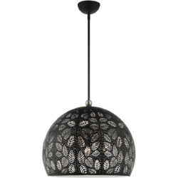 3 Light Black Pendant light Hanging Light Fixture with Ornamental Metal/ Black/ White finish Inside Shade-Lighting LumensPendant Lights