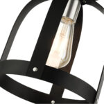 49641-14 1 Light Textured Black Petite Semi Flush-Lighting LumensSemi Flush