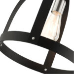 49643-14 1 Light Textured Black Pendant-Lighting LumensPendant Lights