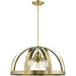 49645-01 5 Light Antique Brass Pendant Chandelier-Lighting LumensChandeliers