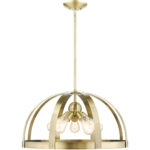 49645-01 5 Light Antique Brass Pendant Chandelier-Lighting LumensChandeliers