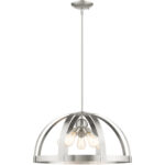 49645-91 5 Light Brushed Nickel Pendant Chandelier-Lighting LumensChandeliers