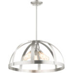 49645-91 5 Light Brushed Nickel Pendant Chandelier-Lighting LumensChandeliers