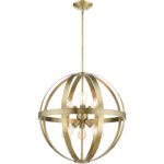 49646-01 6 Light Antique Brass Pendant Chandelier-Lighting LumensChandeliers