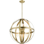 49646-01 6 Light Antique Brass Pendant Chandelier-Lighting LumensChandeliers