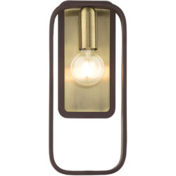 49742-07 1 Light Bronze with Antique Brass Accents ADA Single Sconce-Lighting LumensWall Sconces