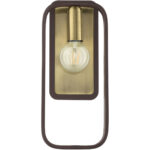 49742-07 1 Light Bronze with Antique Brass Accents ADA Single Sconce-Lighting LumensWall Sconces