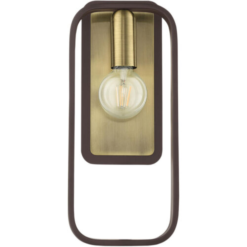 49742-07 1 Light Bronze with Antique Brass Accents ADA Single Sconce-Lighting LumensWall Sconces