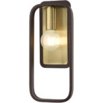 49742-07 1 Light Bronze with Antique Brass Accents ADA Single Sconce-Lighting LumensWall Sconces