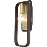 49742-07 1 Light Bronze with Antique Brass Accents ADA Single Sconce-Lighting LumensWall Sconces