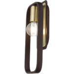 49742-07 1 Light Bronze with Antique Brass Accents ADA Single Sconce-Lighting LumensWall Sconces