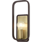 49742-07 1 Light Bronze with Antique Brass Accents ADA Single Sconce-Lighting LumensWall Sconces