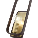 49742-07 1 Light Bronze with Antique Brass Accents ADA Single Sconce-Lighting LumensWall Sconces