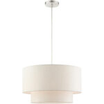 49803-91 3 Light Brushed Nickel Pendant-Lighting LumensPendant Lights