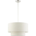 49803-91 3 Light Brushed Nickel Pendant-Lighting LumensPendant Lights