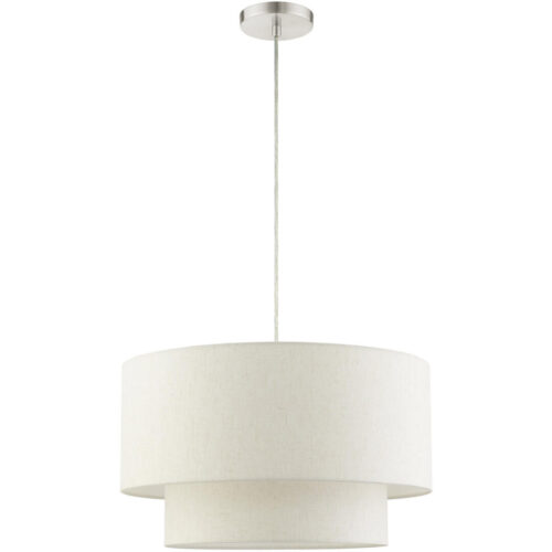 49803-91 3 Light Brushed Nickel Pendant-Lighting LumensPendant Lights